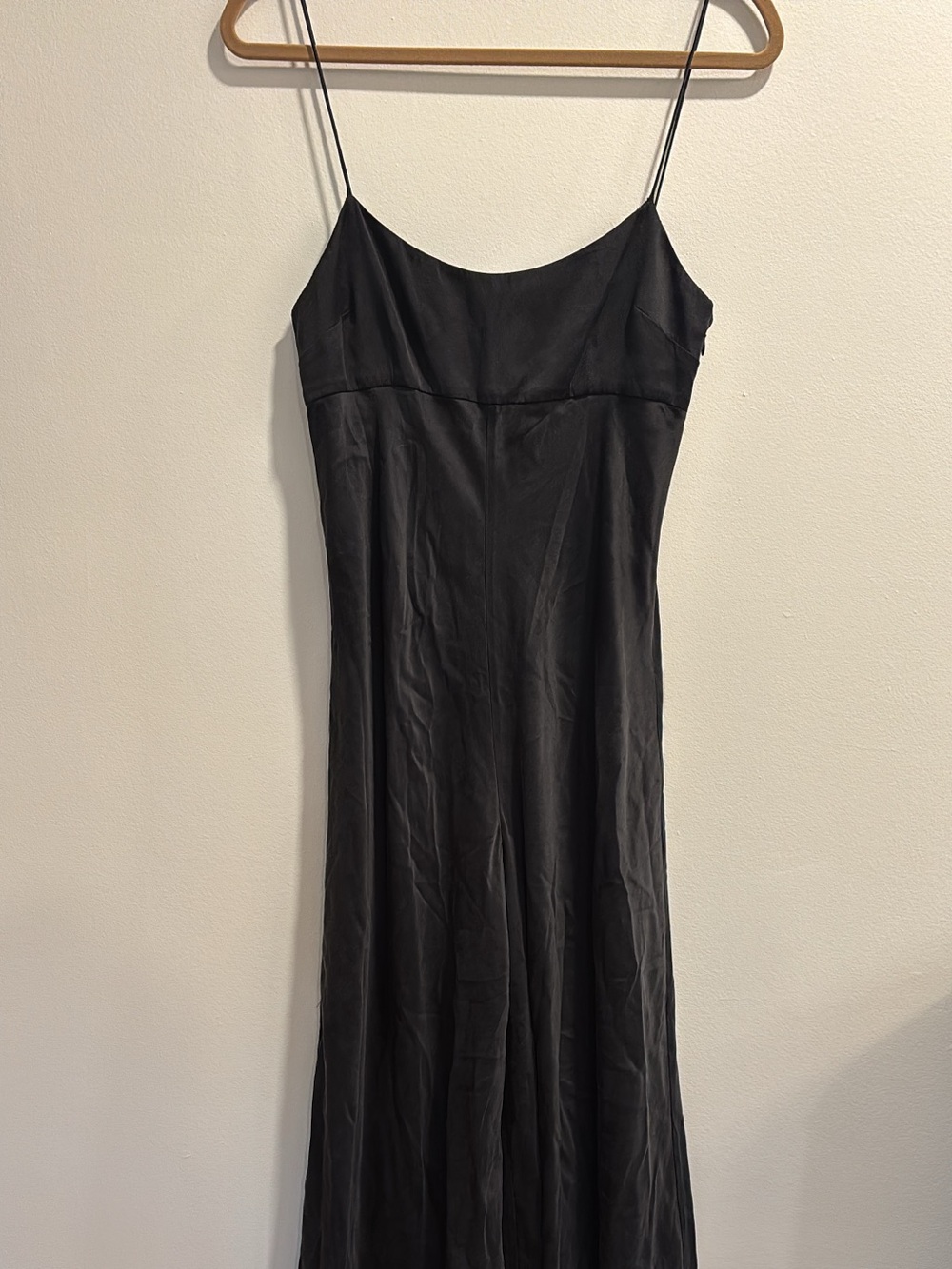 Zimmermann Black Satin Slip Maxi Dress